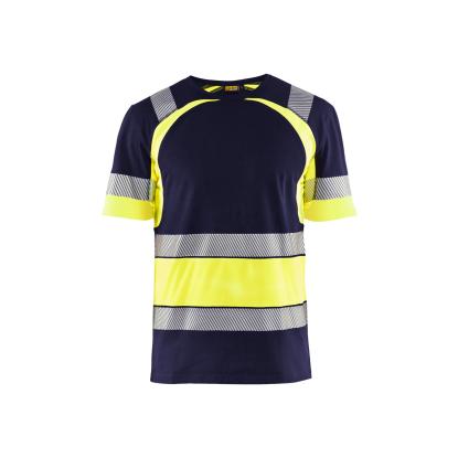 Blåkläder 3421 high vis t-shirt, marineblå/hi-vis gul