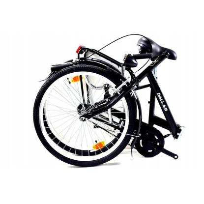 Børnecykel, 24", foldbar, sort