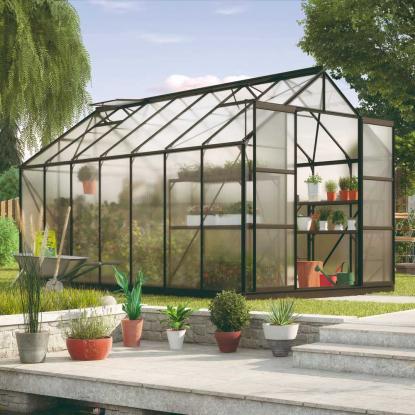 Vitavia Uranus 11500 drivhus, sort, 11,5 m², 6 mm poly
