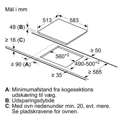 Bosch PKE645FP2E glaskeramisk kogeplade