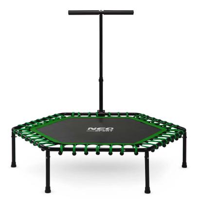 Neo sport fitnesstrampolin med justerbar t-håndtag, grøn, Ø127 cm