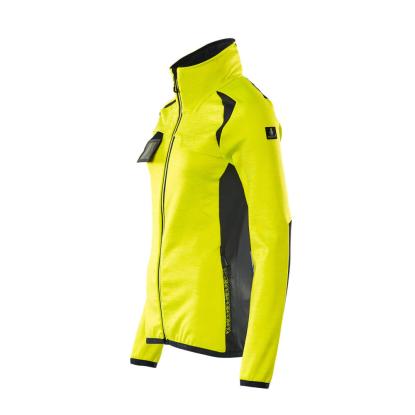 MASCOT ACCELERATE SAFE fleecetrøje med lynlås, hi-vis gul/mørk marine