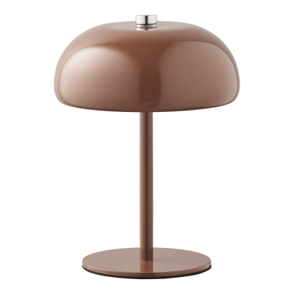 Margate LED bordlampe, genopladelig, H18 cm, brun