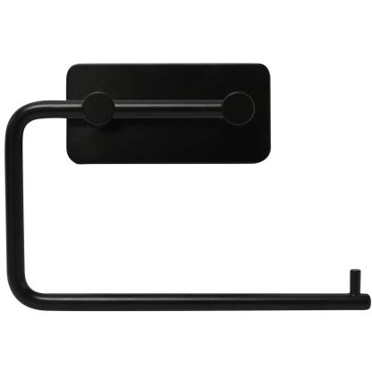 Home It toiletpapirholder, selvklæbende, sort, 15,5 x 10,5 cm