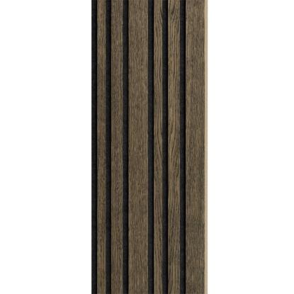 I-Wood Basic Mixed akustikpanel, sort olieret, sort filt og lys kerne, egefiner, 16 x 300 mm 