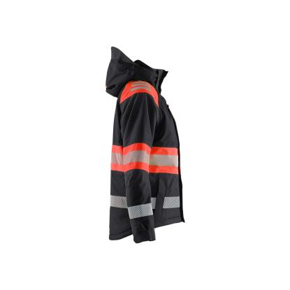 Blåkläder 4470 dame high vis vinterjakke, sort/hi-vis rød
