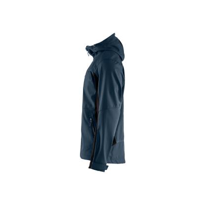 Blåkläder 4753 softshell jakke med hætte, mørk marineblå/sort