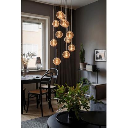 Globen Lighting Skyfall pendel, Ø30 cm, messing