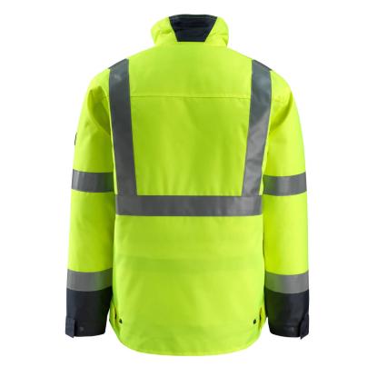 MASCOT SAFE LIGHT Penrith vinterjakke, hi-vis gul/mørk marine