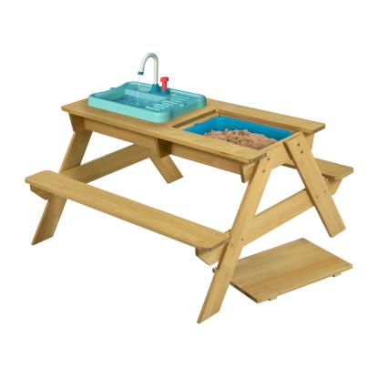 TP Toys picnicbord med vask og vandhane, træ, 51 x 94 x 89 cm