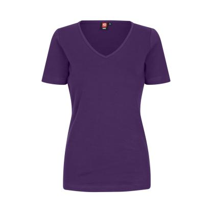 ID 0506 Interlock T-shirt med v-hals, dame, lilla