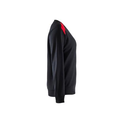 Blåkläder 3408 dame sweatshirt, sort/rød