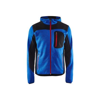 Blåkläder 4930 strikket jakke med softshell, koboltblå/sort