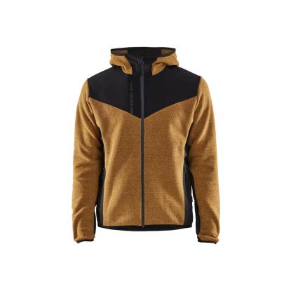 Blåkläder 5940 strikket jakke med softshell, honninggul/sort