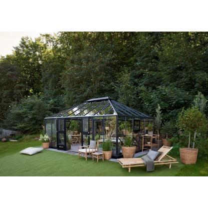 Juliana Grand Oase orangeri  25,6 m², antracit, 3 mm hærdet glas