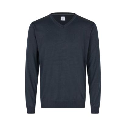 Seven Seas S670 The knit pullover med v-hals, navy