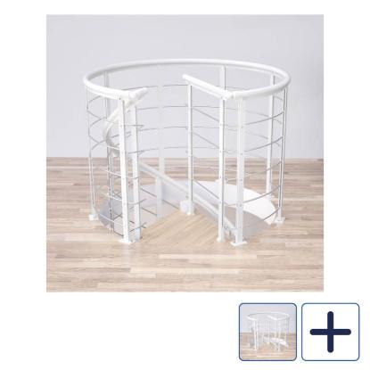 DOLLE DESIGN spiral/rund reposgelænder, hvid