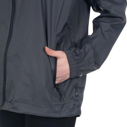 Trespass QIKPAC packaway regnjakke med pose, unisex, grå