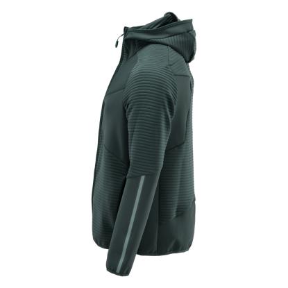 MASCOT CUSTOMIZED fleece hættetrøje med lynlås, skovgrøn