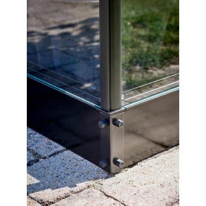 Halls Qube 610 fundament i sort til 6,4 m² drivhus