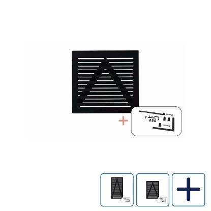 PLUS Osaka enkeltlåge inkl. sorte beslag, sort, 100 cm