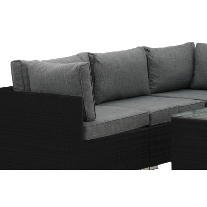 Venture Design Amazon hjørnesofasæt, sort/grå