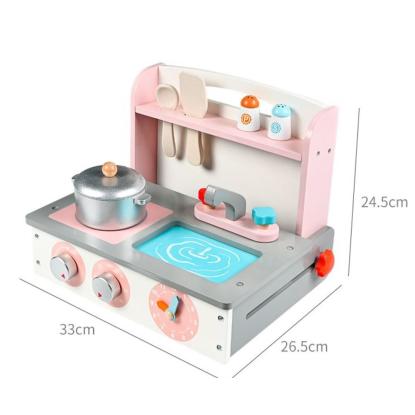 Kids Zone legekøkkenbord, 33,5 x 26,5 x 24,5 cm, pink