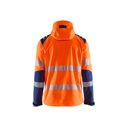 Blåkläder 4491 high vis softshelljakke, hi-vis orange/marineblå