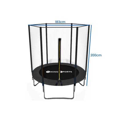 Viking Sports trampolin med sikkerhedsnet, sort, Ø183 cm, maks. 50 kg.