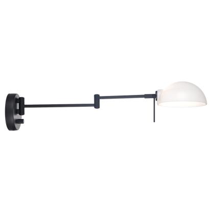 Halo Design Kjøbenhavn væglampe med arm, 12 cm, Ø15 cm, G9, sort