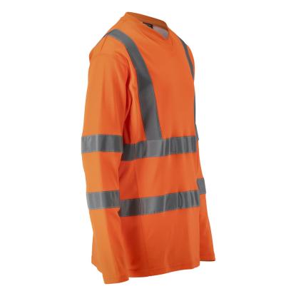 MASCOT SAFE CLASSIC T-shirt, langærmet, hi-vis orange