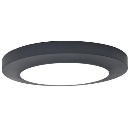 LUTEC KAYAH udendørs LED væglampe/loftlampe, Ø30,5 cm, IP54, mørk grå