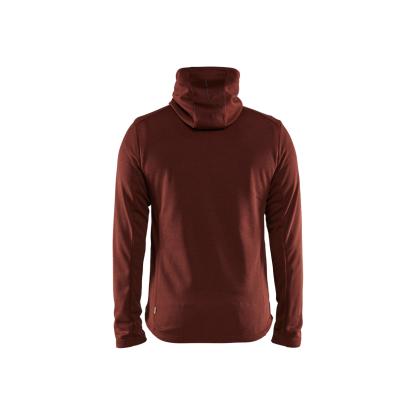 Blåkläder 3540 hættetrøje full zip, brændt rød/sort