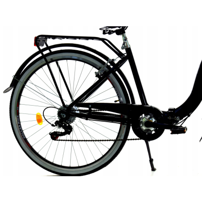 Dallas bike damecykel med 7 gear, 28", foldbar, sort