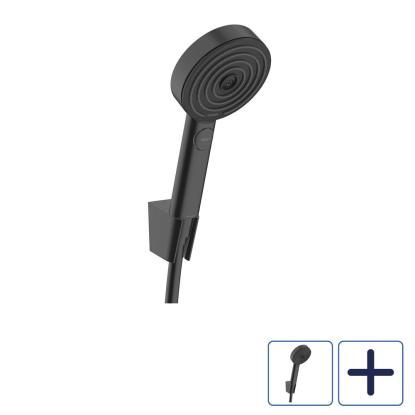 hansgrohe Pulsify Select S Relaxation bruseholdersæt med slange, Ø105 mm, 3-jet, mat sort