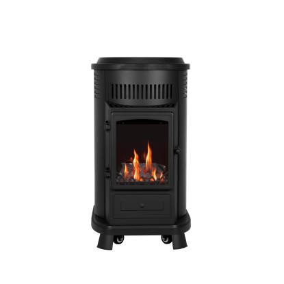 Qlima Rustika GH 3400 gasvarmeovn med levende flamme