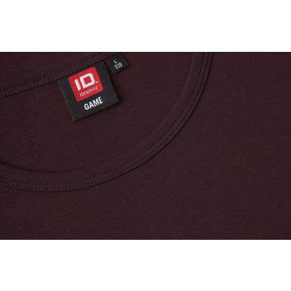 ID 0518 Interlock T-shirt med lange ærmer, mørk bordeaux