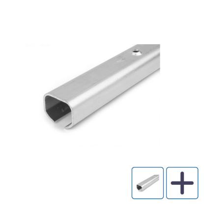 Habo SF-40/75 skydedørsskinne, aluminium