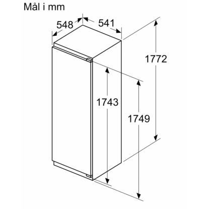 Bosch KIR81VFE0 integrerbart køleskab, 310 liter