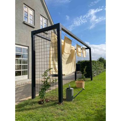 PLUS Cubic hjørnebeslag til 9 x 9 cm stolper, dobbelt, stål, 20 x 20 x 9 cm