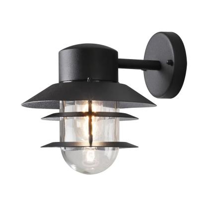 Konstsmide Modena væglampe down, IP44, Ø22 x 24 cm, sort