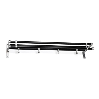 Habo Elegant Plus hattehylde, sort/alu, 1000 mm
