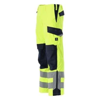 MASCOT MULTISAFE Arbon arbejdsbukser med knælommer, hi-vis gul/mørk marine