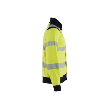 Blåkläder 3461 multinorm sweatshirt full zip inherent, hi-vis gul/marineblå