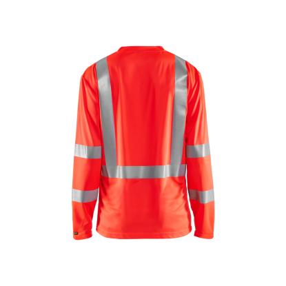 Blåkläder 3383 high vis UV t-shirt lang ærme, hi-vis rød