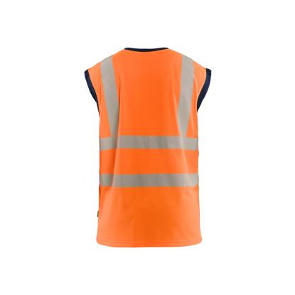 Blåkläder 3575 high vis tanktop, hi-vis orange/marineblå