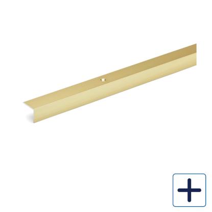 Habo A26 kantliste med skruehuller, messing