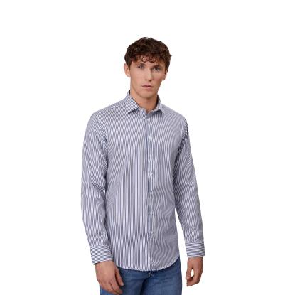 Seven Seas S90 Fine Twill Cadet skjorte, slim, navy