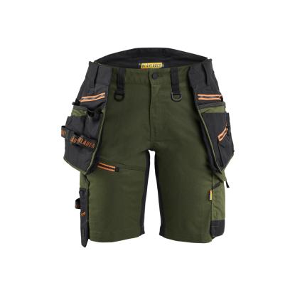 Blåkläder 7175 striker dame håndværker shorts stretch, skovgrøn/rust