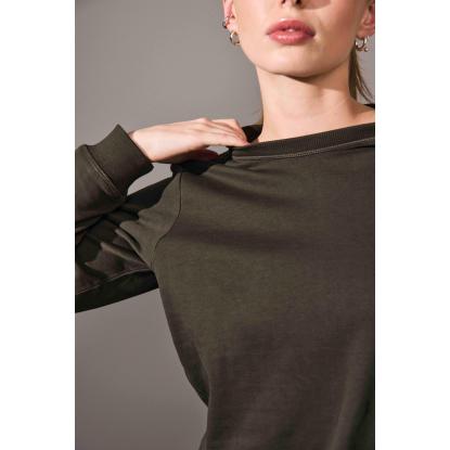 ID 0683 sweatshirt, økologisk, dame, oliven